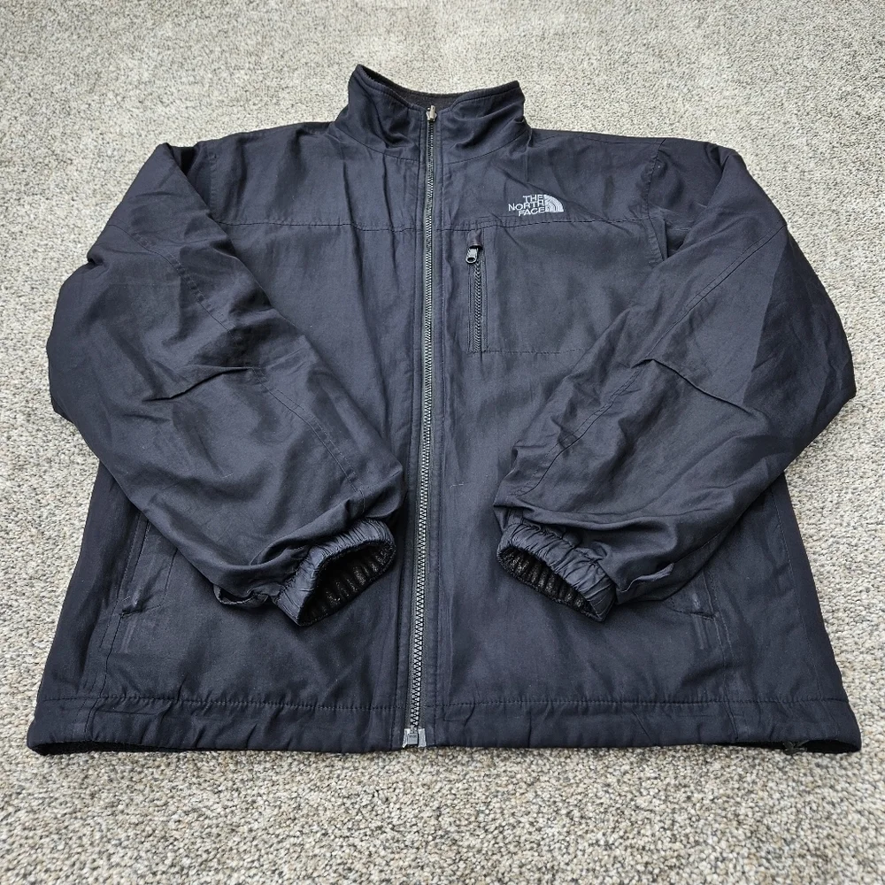The North Face Summit Series Reversible Jacket Black Zip Up Coat Mens Size Small